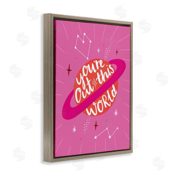 Stupell Industries Louise Allen Designs | Out Of This World Pink Planet Wall Art