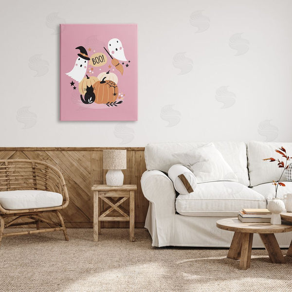 Stupell Industries Louise Allen Designs | Pink Boo Halloween Ghosts Wall Art