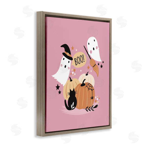 Stupell Industries Louise Allen Designs | Pink Boo Halloween Ghosts Wall Art