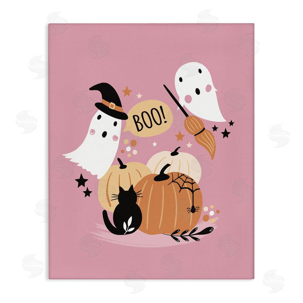 stupell industries Louise Allen Designs | Pink Boo Halloween Ghosts Wall Art