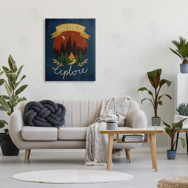 Stupell Industries Louise Allen Designs | Time To Explore Woodland Adventure Nighttime Scene Wall Art