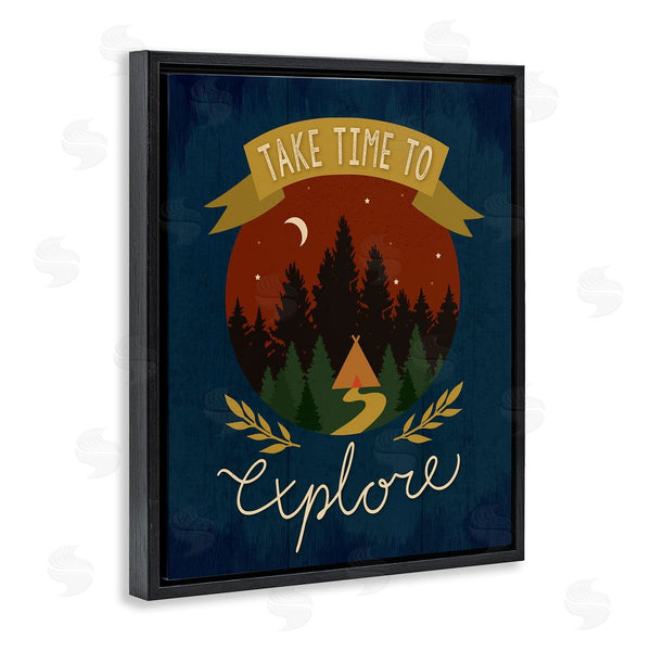 Stupell Industries Louise Allen Designs | Time To Explore Woodland Adventure Nighttime Scene Wall Art