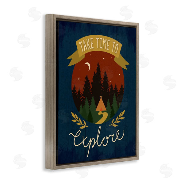 Stupell Industries Louise Allen Designs | Time To Explore Woodland Adventure Nighttime Scene Wall Art