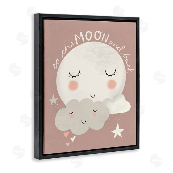 Stupell Industries Louise Allen Designs | To The Moon And Back Phrase Sleeping Cloud Wall Art