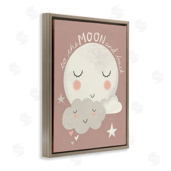 Stupell Industries Louise Allen Designs | To The Moon And Back Phrase Sleeping Cloud Wall Art