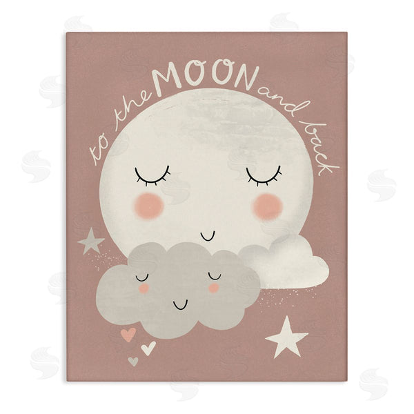 stupell industries Louise Allen Designs | To the Moon and Back Phrase Sleeping Cloud Wall Art