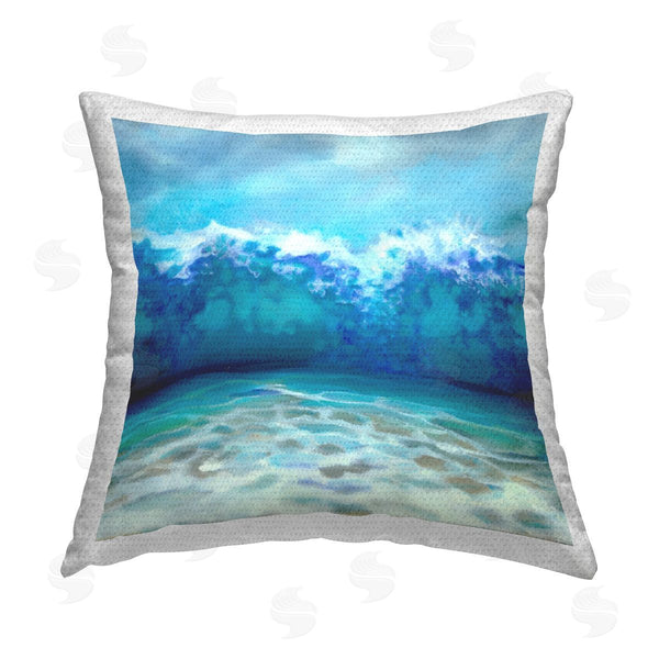 Stupell Industries Louise Montillio | Tsunami Wave Splash Printed Throw Pillow