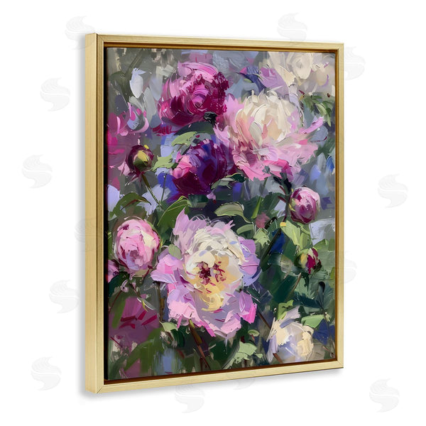 Stupell Industries LSR Creative Studio | Abstract Purple Peonies Bunch