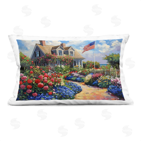 stupell industries LSR Creative Studio | An American House Printed Throw Pillow