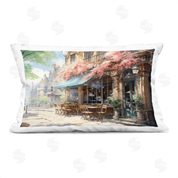 stupell industries LSR Creative Studio | Cherry Blossom Bistro Printed Throw Pillow