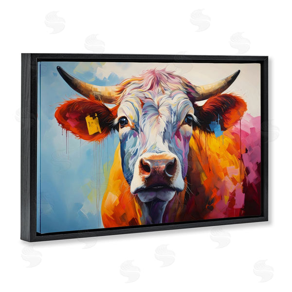 Stupell Industries LSR Creative Studio | Colorful Cattle Portrait