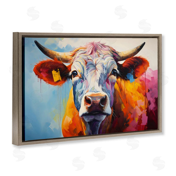 Stupell Industries LSR Creative Studio | Colorful Cattle Portrait