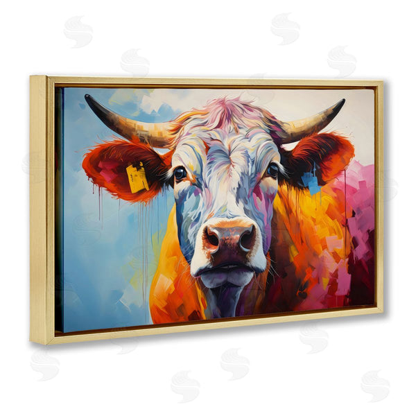 Stupell Industries LSR Creative Studio | Colorful Cattle Portrait