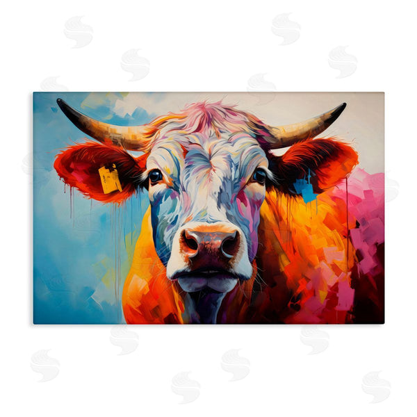 stupell industries LSR Creative Studio | Colorful Cattle Portrait