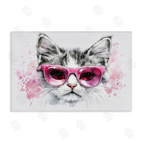 stupell industries LSR Creative Studio | Cool Cat with Sunglasses Wall Art