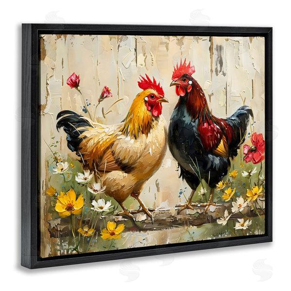 Stupell Industries LSR Creative Studio | Country Chic Floral Roosters