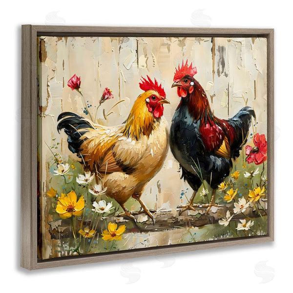 Stupell Industries LSR Creative Studio | Country Chic Floral Roosters