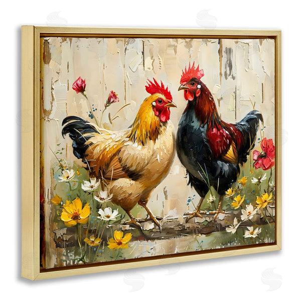 Stupell Industries LSR Creative Studio | Country Chic Floral Roosters