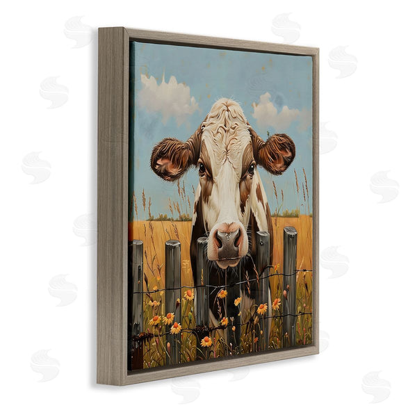 Stupell Industries LSR Creative Studio | Cow & Daisies Fence