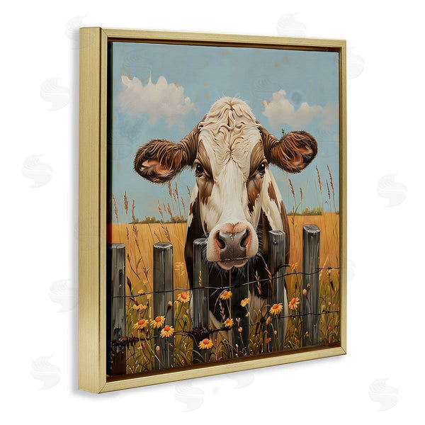 Stupell Industries LSR Creative Studio | Cow & Daisies Fence