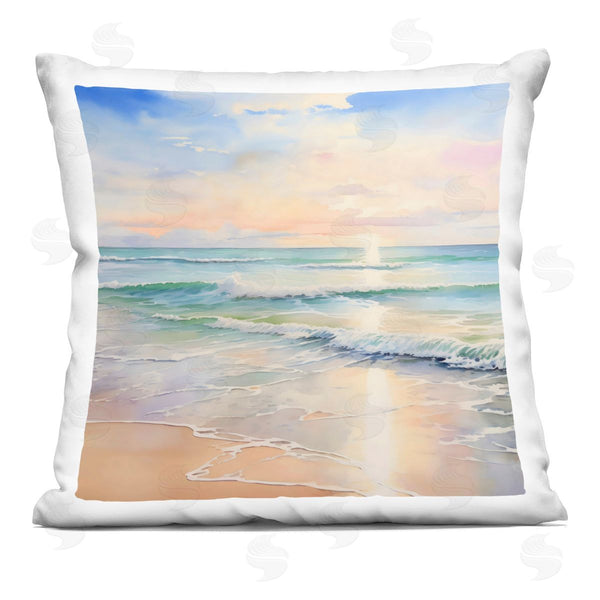 stupell industries LSR Creative Studio | Crashing On The Shore Printed Throw Pillow