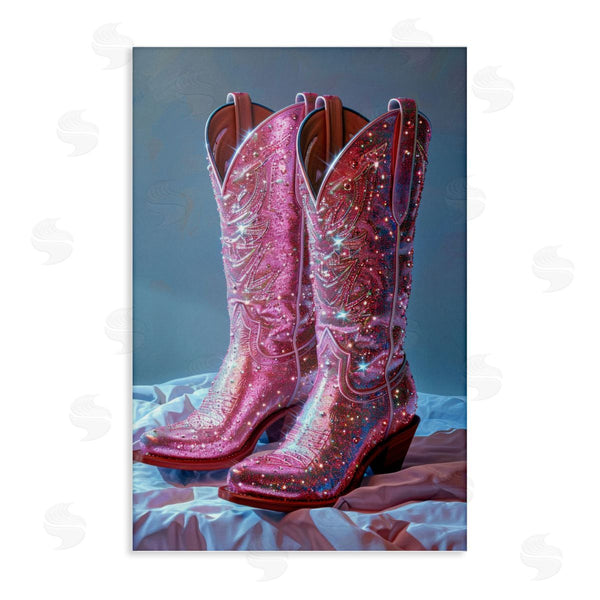 stupell industries LSR Creative Studio | Dazzling Pink Glam Cowgirl Boots