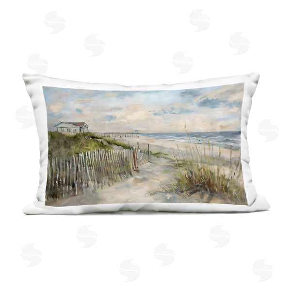 Stupell Industries LSR Creative Studio | Favorite Spot Beach View Printed Throw Pillow