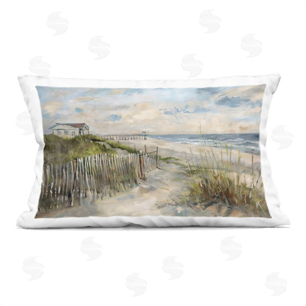 stupell industries LSR Creative Studio | Favorite Spot Beach View Printed Throw Pillow