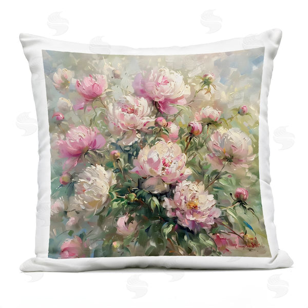 Stupell Industries LSR Creative Studio | Floral Peony Bunches Printed Throw Pillow