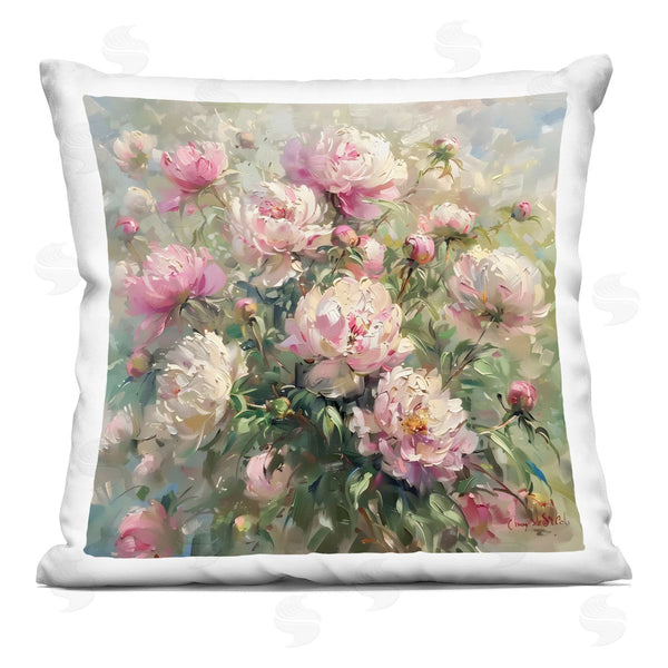 stupell industries LSR Creative Studio | Floral Peony Bunches Printed Throw Pillow