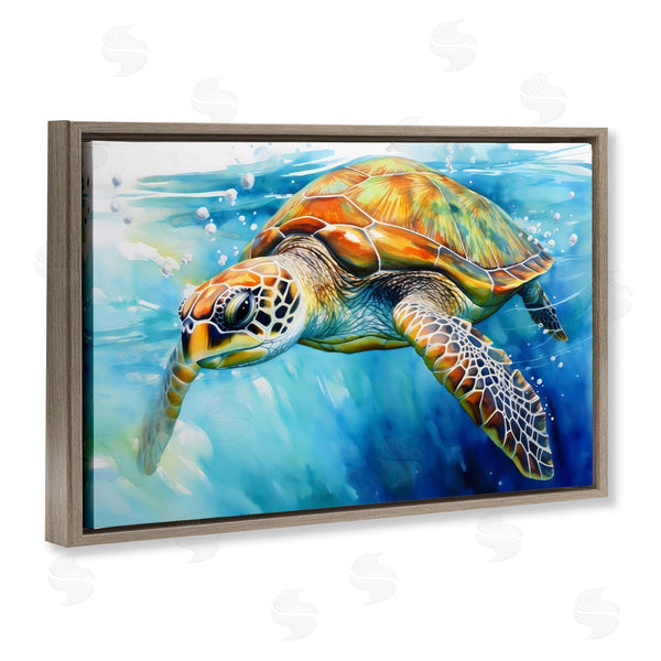 Stupell Industries LSR Creative Studio | Graceful Swimmer Tortoise