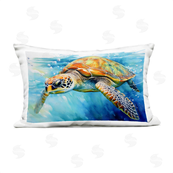 Stupell Industries LSR Creative Studio | Graceful Swimmer Tortoise Printed Throw Pillow