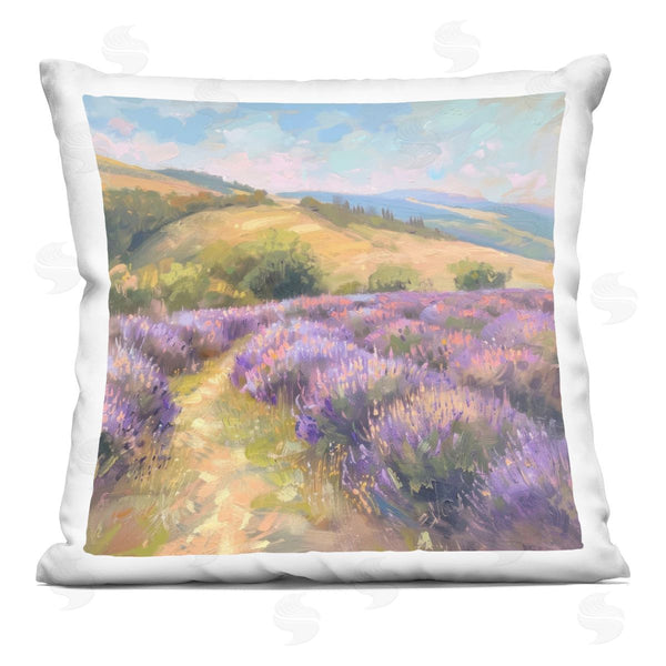 stupell industries LSR Creative Studio | Lavender Field Hills Printed Throw Pillow