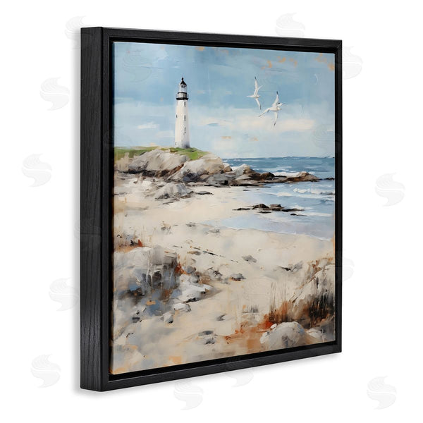 Stupell Industries LSR Creative Studio | Lighthouse On Rocky Shore