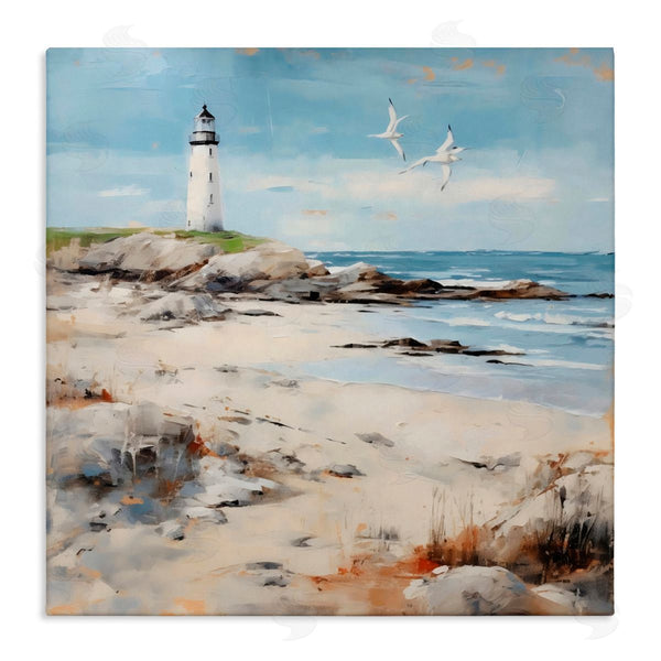 stupell industries LSR Creative Studio | Lighthouse On Rocky Shore