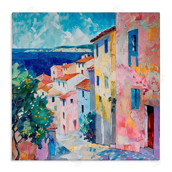 stupell industries LSR Creative Studio | Mediterranean Coastal Town