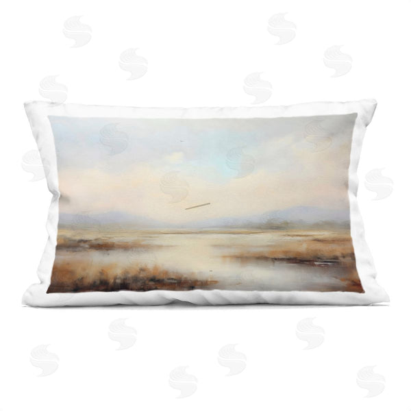 stupell industries LSR Creative Studio | Misty Wetlands Landscape Printed Throw Pillow