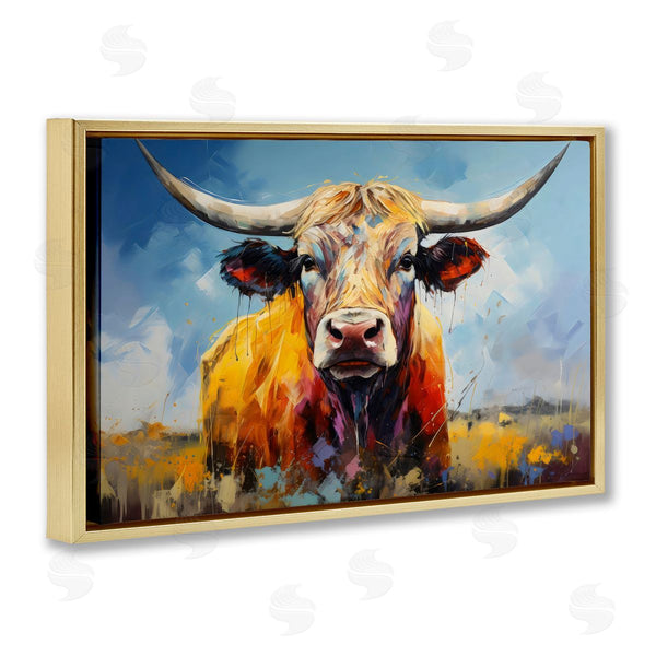 Stupell Industries LSR Creative Studio | Moody Longhorn Portrait