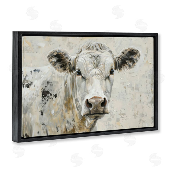 Stupell Industries LSR Creative Studio | Neutral Cow Portrait