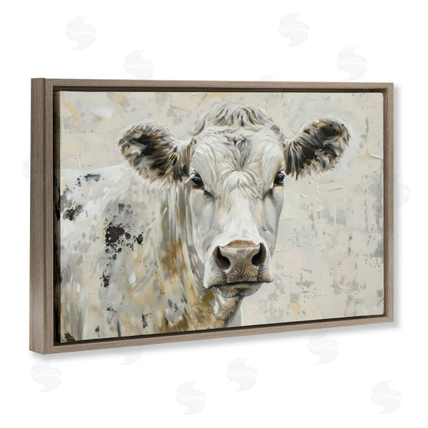 Stupell Industries LSR Creative Studio | Neutral Cow Portrait