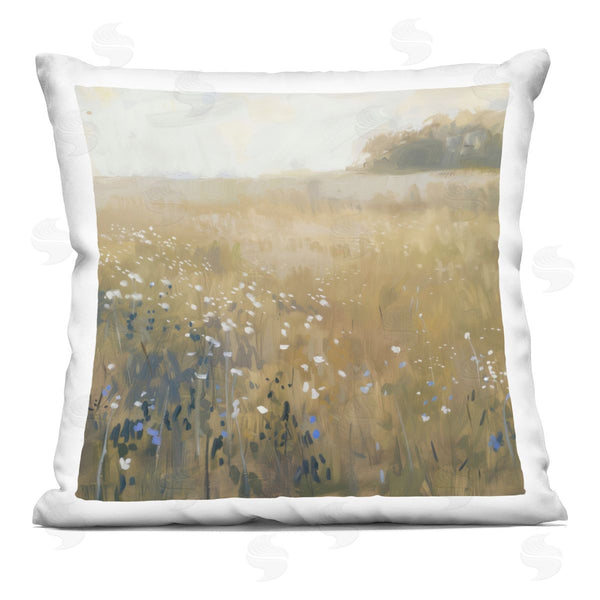 stupell industries LSR Creative Studio | Neutral Wildflower Field Printed Throw Pillow