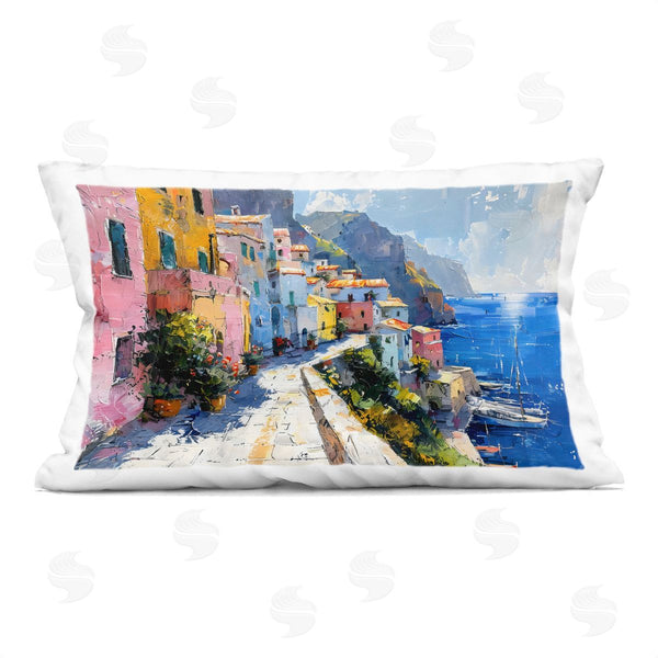 stupell industries LSR Creative Studio | Pathway Along The Coast Printed Throw Pillow