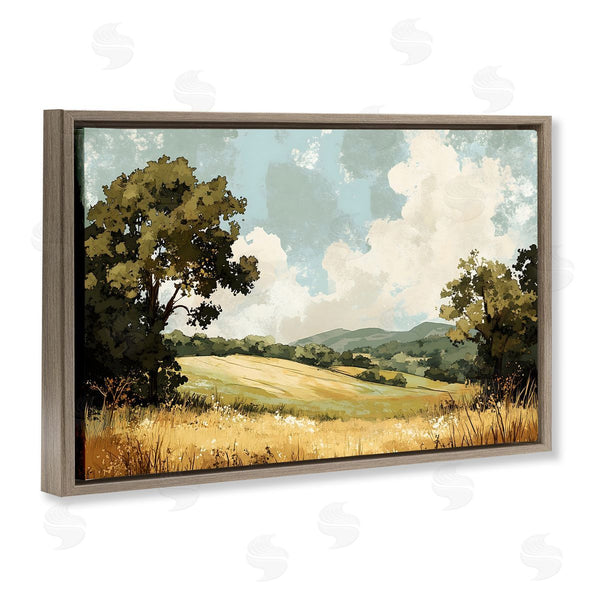 Stupell Industries LSR Creative Studio | Peaceful Meadow With Overhanging Clouds