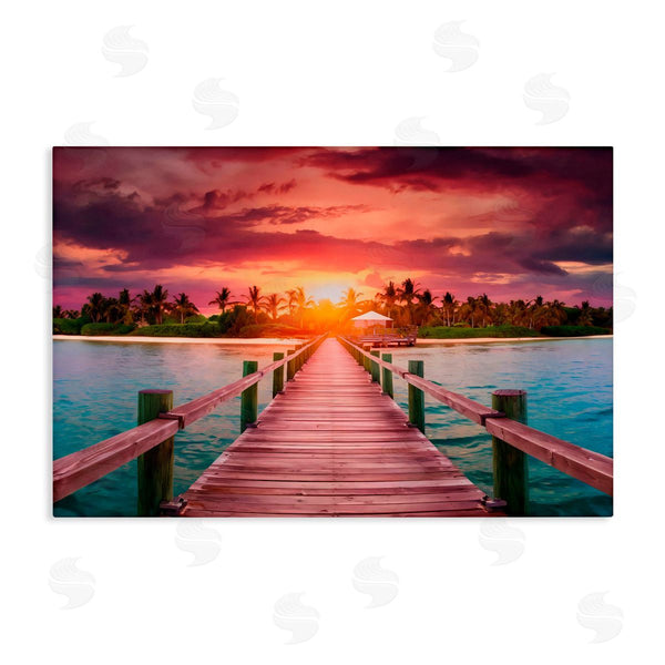 stupell industries LSR Creative Studio | Peaceful Sunset Over Pier