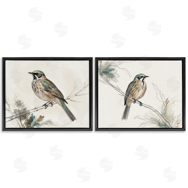 Stupell Industries LSR Creative Studio | Perched Bird Wildlife Illustrations