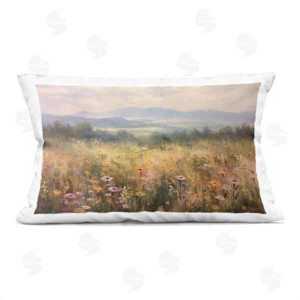 stupell industries LSR Creative Studio | Prairie Flowers & Mountains Printed Throw Pillow
