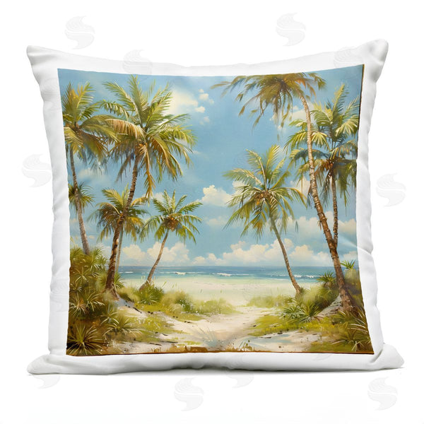 Stupell Industries LSR Creative Studio | Scenic Tropical Paradise Printed Throw Pillow