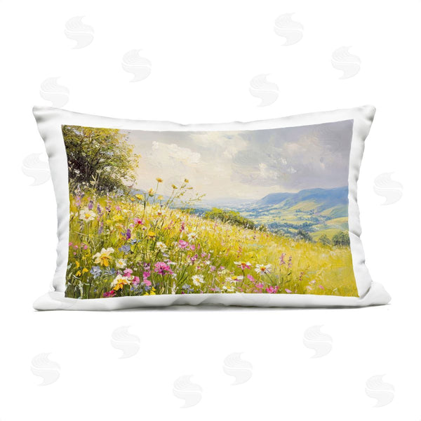 Stupell Industries LSR Creative Studio | Scenic Wildflower Hill Printed Throw Pillow