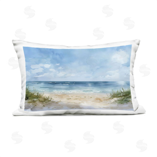 Stupell Industries LSR Creative Studio | Serene Summer Beach Printed Throw Pillow
