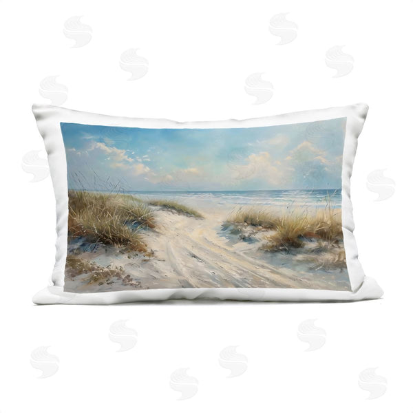 Stupell Industries LSR Creative Studio | Shoreline Serenity Beach Printed Throw Pillow